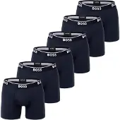 BOSS Boxers bleu foncé / blanc