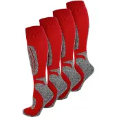Normani Chaussettes de sport gris chiné / rouge