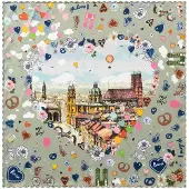 Codello Foulard vert / mélange de couleurs