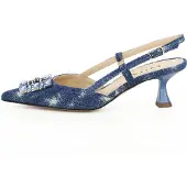 Evita Escarpins à bride arrière 'PERLA' bleu denim