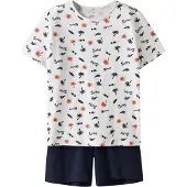 TWO SOON Pyjama bleu marine / orange / blanc