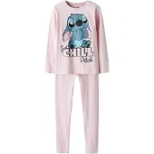 TWO SOON Pyjama 'Stitch' rose / rosé / noir / blanc