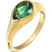 Elli PREMIUM Bague or / vert