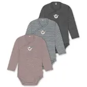 Normani Barboteuse / body gris / mélange de couleurs / rose