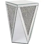 Beliani Table d'appoint argentée avec miroir, table de chevet au design glamour, salon, chambre à coucher