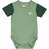Hummel Barboteuse / body vert fluo / vert foncé / blanc