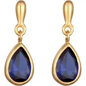 Elli PREMIUM Boucles d'oreilles 'Tropfen' bleu / or