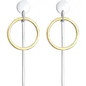 Elli Boucles d'oreilles 'Geo' or / argent