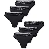 Elle String ' Thong - LOGO ' noir