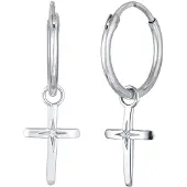 Elli Boucles d'oreilles 'Kreuz' argent