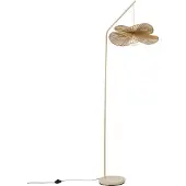 QAZQA Lampadaire Japandi beige avec abat-jour beige - Nest