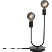 QAZQA Lampe de table Art Déco noire 2 lumières - Tuning