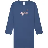 Schiesser Chemise de nuit beige / bleu foncé / orange clair / rose
