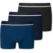 Schiesser Boxers bleu marine / gentiane / noir / blanc
