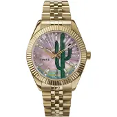 Timex Montre à affichage analogique 'x Jacquie Aiche Desert Daze' or