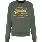 Superdry Sweat-shirt or / vert foncé