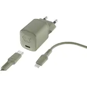 Fresh 'n Rebel Mini Chargeur Usb-c Pd 20 W Avec Câble Apple Lightning Vert (2wcl20dg)