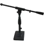 Gator GFW-MIC-0821, pied de micro de bureau, base en U, noir, acier, 19,8 mm, 10,9 cm