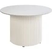 Beliani Table Basse En Pierre Frittée Beige Clair Leona