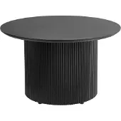 Beliani Table basse noire Plateau en MDF Piètement métallique ø 70 cm Design moderne Salon