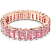 Swarovski Matrix Ring Baguette Schliff Rosa Roségold