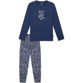 Schiesser Pyjama 'Nightwear' bleu / blanc