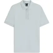 BOSS Polo en coton mercerisé avec patte zippée