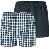 Schiesser Boxers marine / blanc