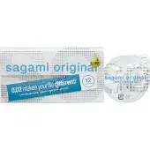Sagami Original 0.02 - préservatif extra lubrifié - 55mm - boîte de 12