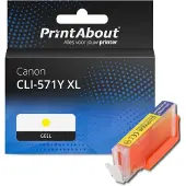 PrintAbout Cartouche compatible pour Canon CLI-571Y XL - Jaune - Grande capacité