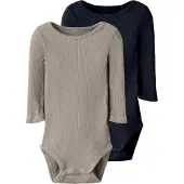TWO SOON Barboteuse / body bleu nuit / greige