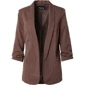 Pieces Blazer 'PCBOSELLA' brun foncé / blanc