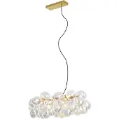 QAZQA Suspension design dorée avec verre arc-en-ciel 8 lumières - Uvas