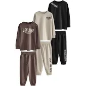 Next Pyjama marron / noir / blanc cassé