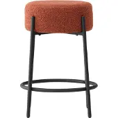 Venture Home Tucson tabouret de bar bouclé rouge.
