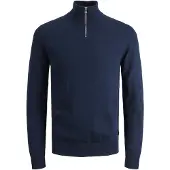 Jack & Jones Pull zippé 1/2 Marine Emil homme
