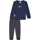 Schiesser Pyjama 'Boys World' bleu marine / curry