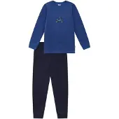 Schiesser Pyjama 'Nightwear 1' bleu / noir