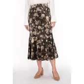 Usha Jupe marron / mélange de couleurs