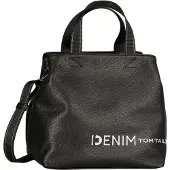Tom Tailor DENIM Sacs à main 'Marlow' noir / blanc