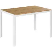 Beliani Table De Repas Mann Marron/Blanc 120 Cm 70 Cm