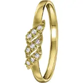 Lucardi Bague 'Klassisch' or / transparent