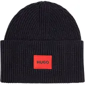 HUGO Bonnet 'Saffa' rouge sang / noir