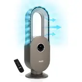 Princess Ventilateur sans pales – 45 W – Oscillant – Minuterie 15 h – Écran LED – Télécommande – Silencieux et puissant – 351500 – Blanc
