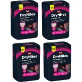 DryNites Diapers Absorbent Panties Girl 64 Units Rose 4-7 Years Enfants