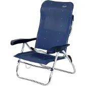 Crespo Chaise De Plage 7p Multifibre Bleu