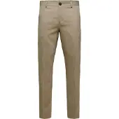 Selected Pantalon à plis 'SNHNeil' beige chiné