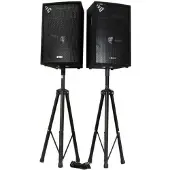 VONYX speakers - SL12 - Set van 2 speakers met 12 woofer 1200W max. - Incl. statieven