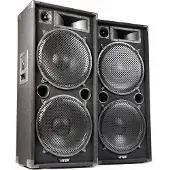 Skytec MAX215 Disco Lautsprecher 2x 15 4000watt (Passif), Haut-parleur PA, Noir