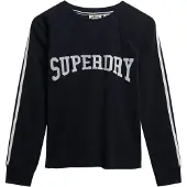 Superdry Ath Ess Graphic Long Sleeve T-shirt Noir S Femme
